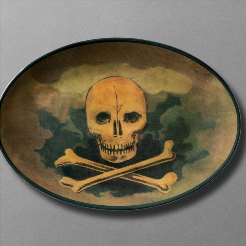 Skull and Crossbones Melamine Oval Serving Platter from John Derian for Target